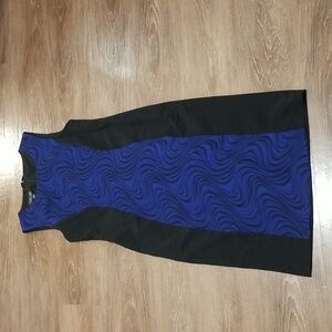 (12) BLACK LABEL by Evan-Picone Whimsical Abstract Art Deco Dress Business Work